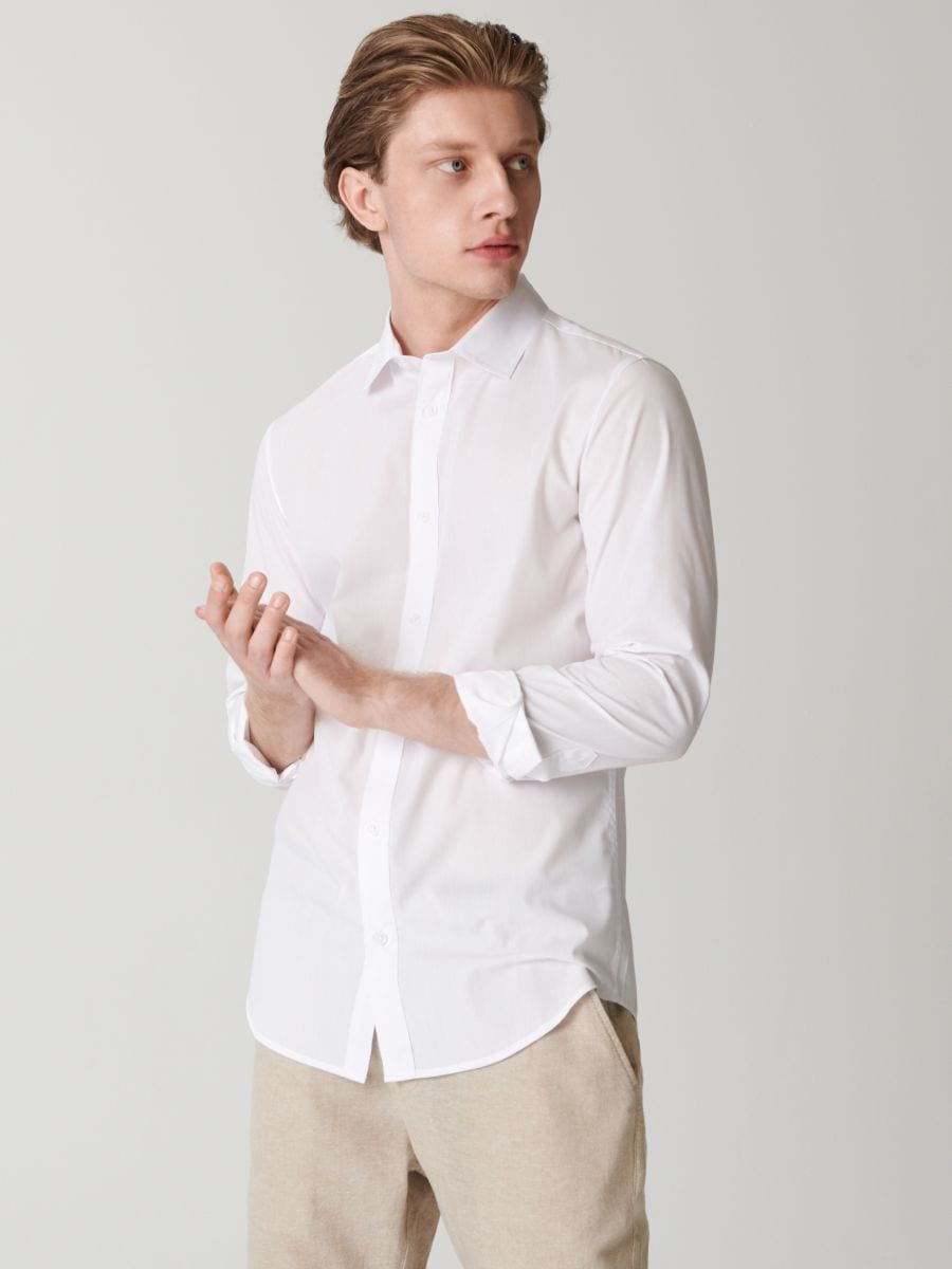 Koszula slim Kolor biały  1876O-00X