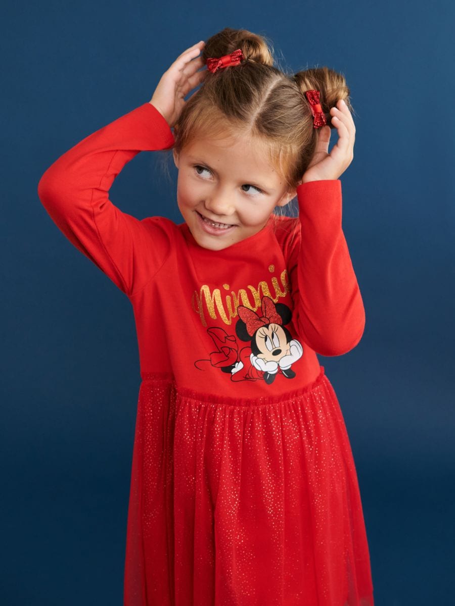 Sukienka z tiulem Myszka Minnie Kolor czerwony  8489Q-33X