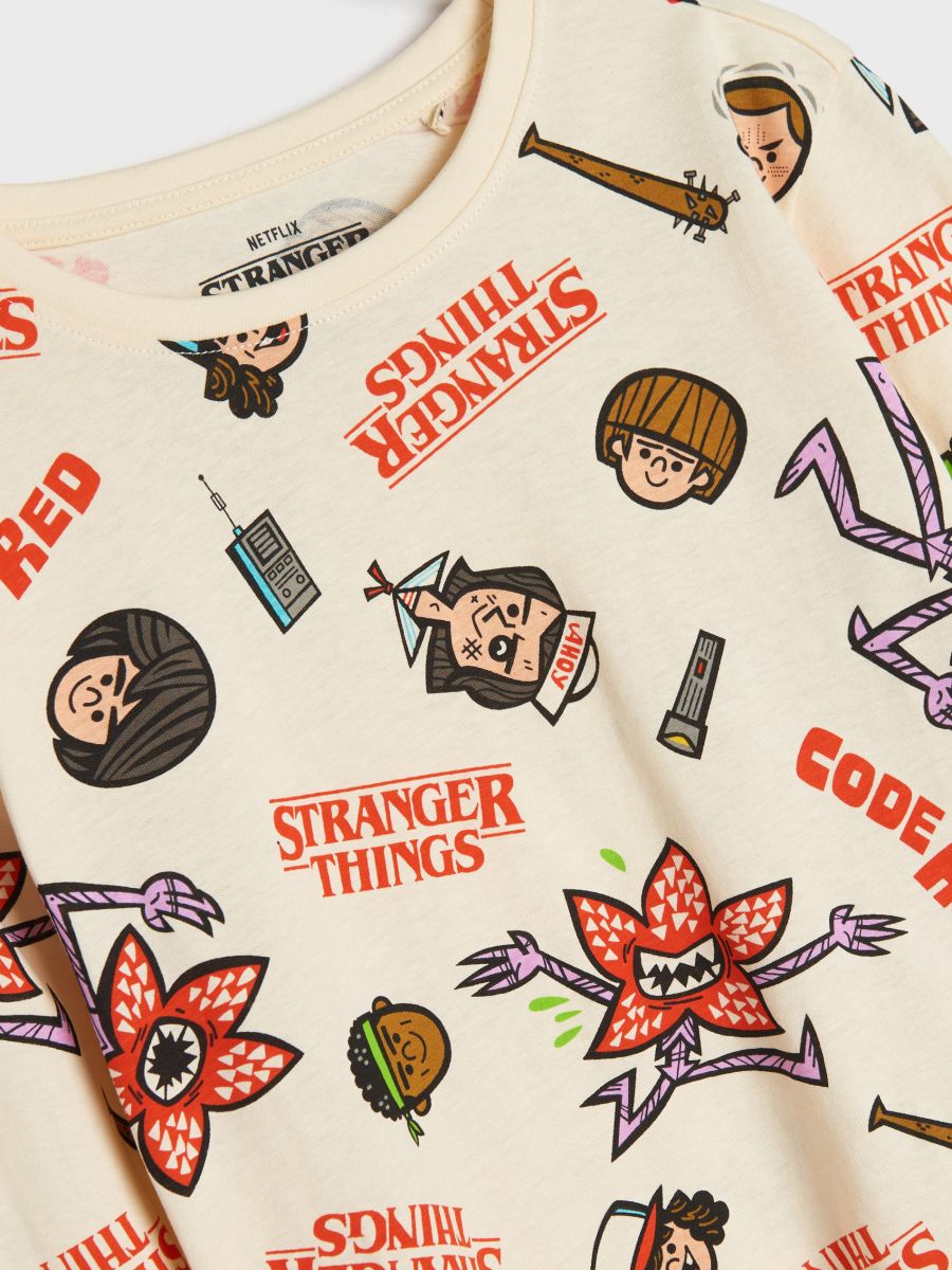 Koszulka Stranger Things Kolor kremowy  6838Y-02X