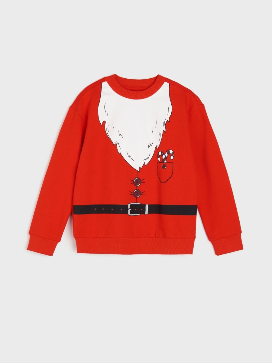 Bluza z nadrukiem Kolor czerwony  7891Q-33X