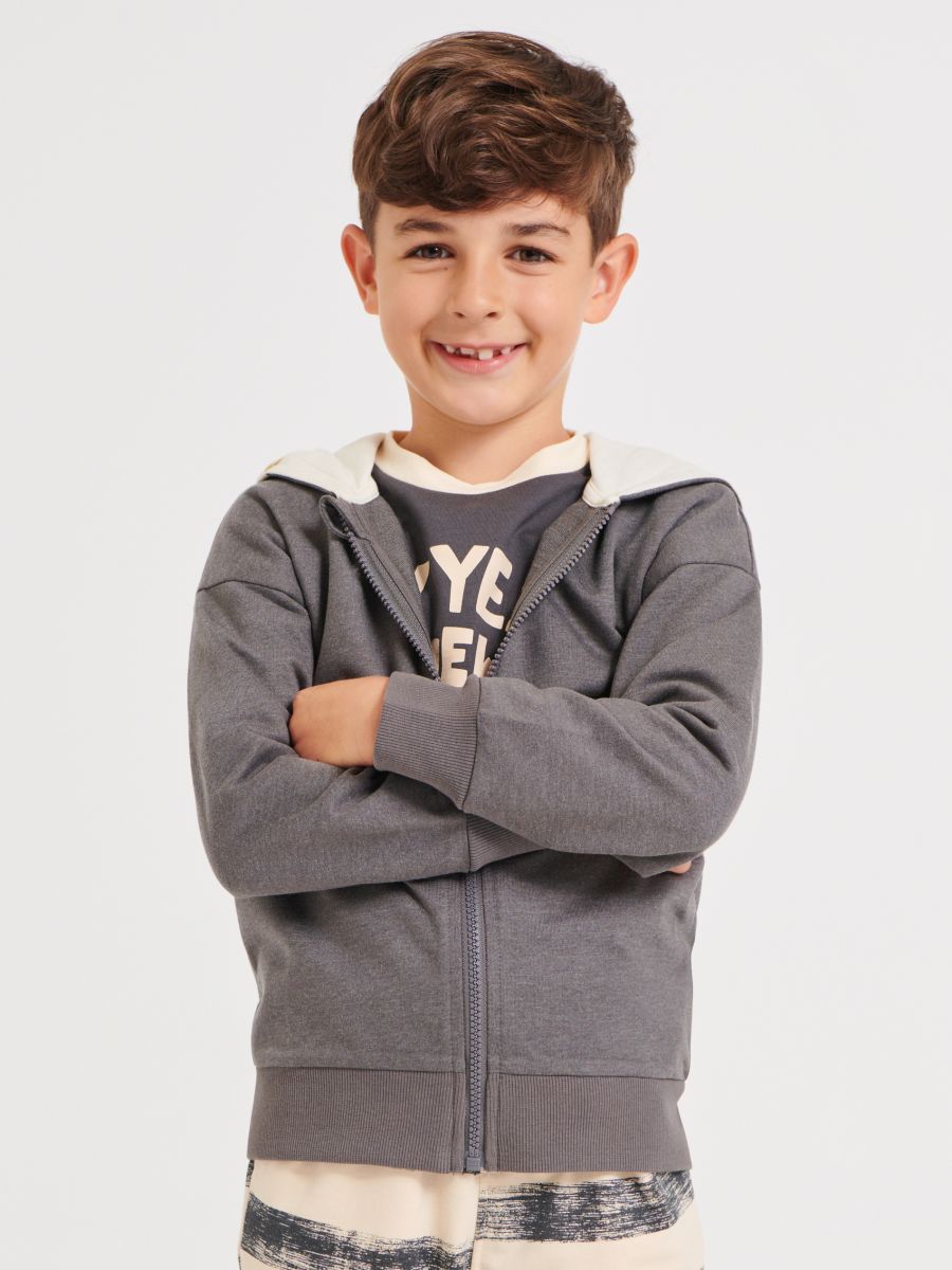 Bluza rozpinana Kolor szary  7237Y-90M