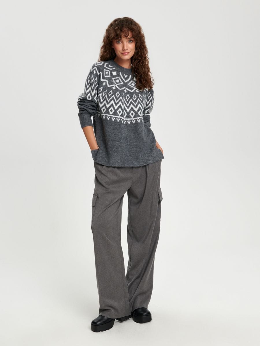 Sweter ze wzorem Kolor wielobarwny  7439J-MLC