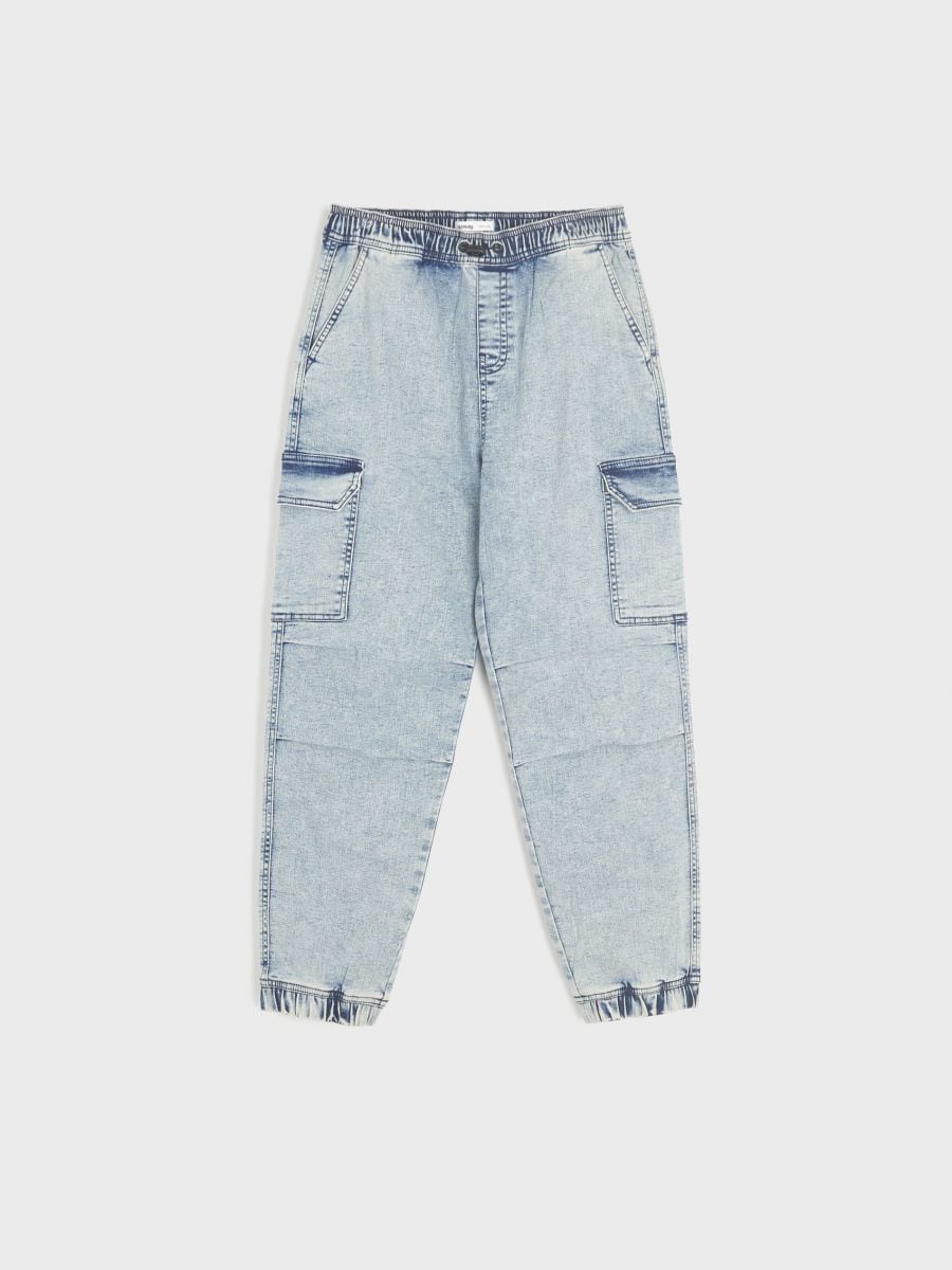 Jeansy cargo Kolor granatowy  7311Y-59J