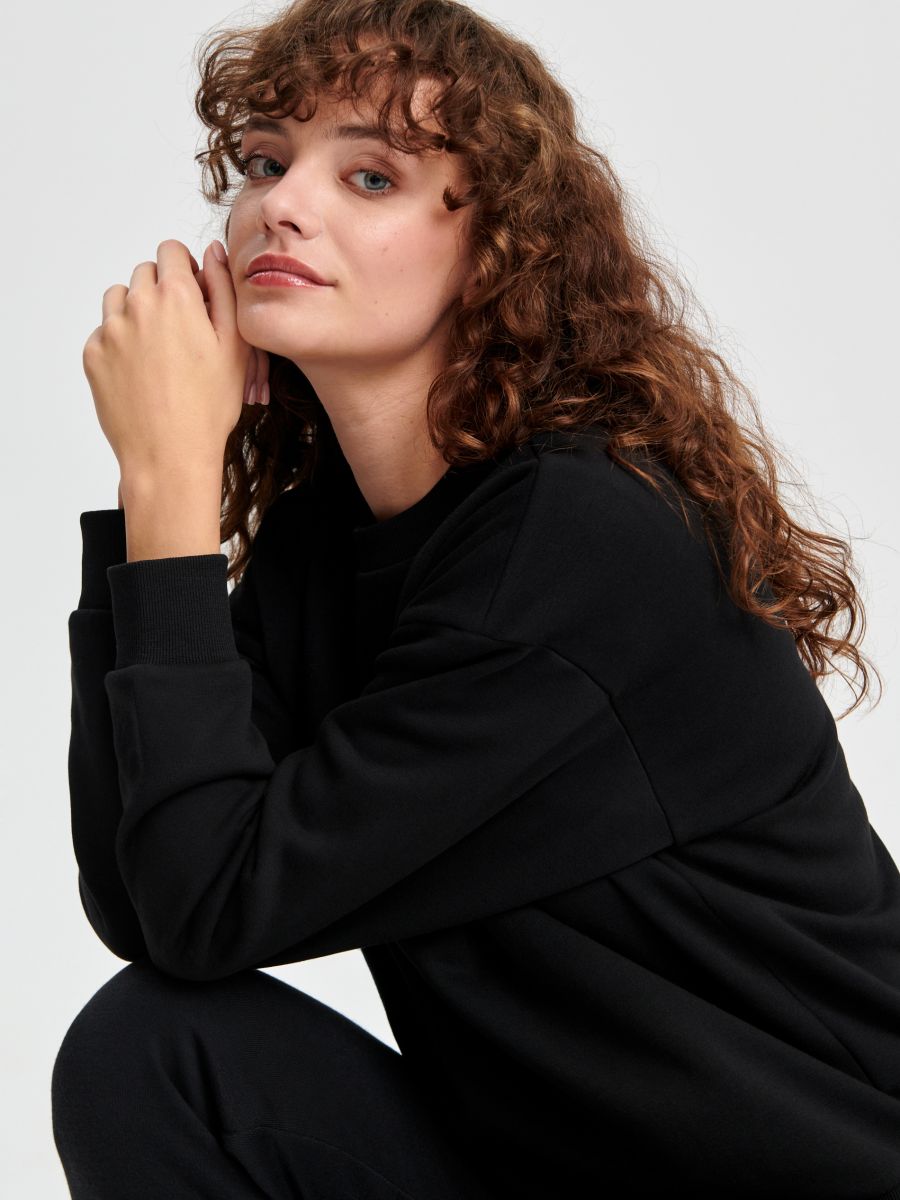 Bluza ze ściągaczami Kolor czarny  6363J-99X