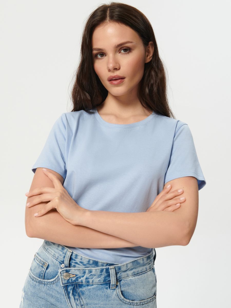 Koszulka basic Kolor błękitny  3650B-05X