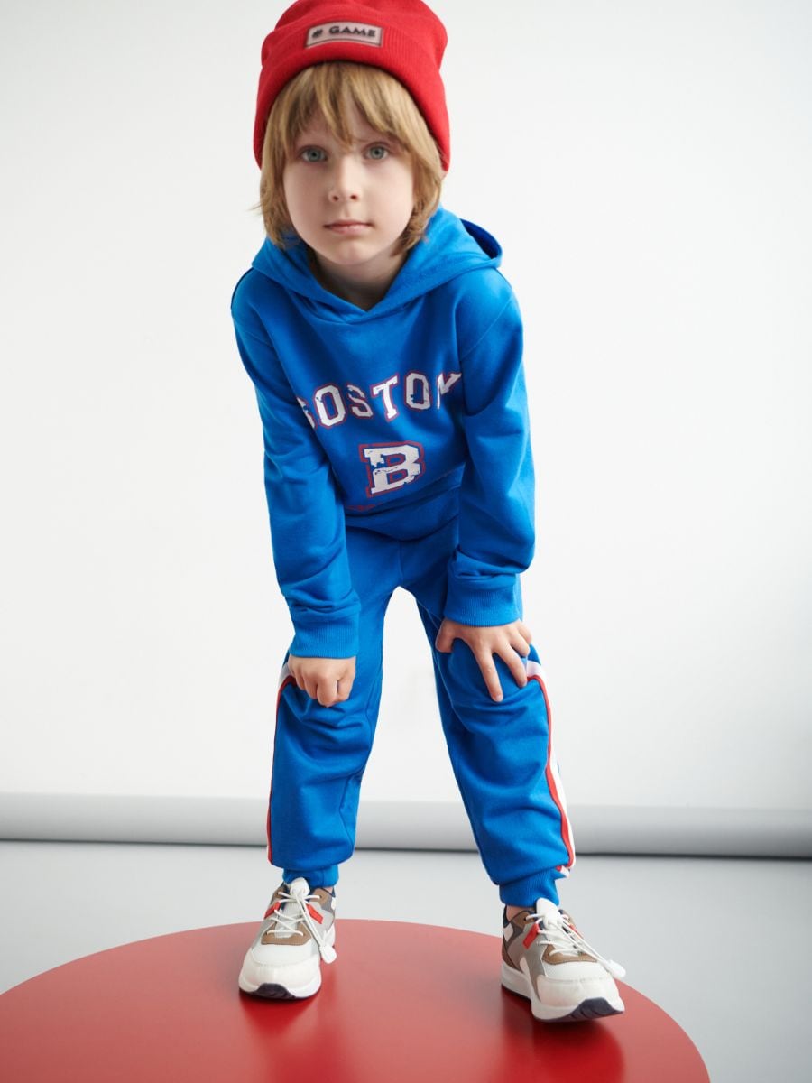 Spodnie dresowe jogger Kolor niebieski  6785M-55X
