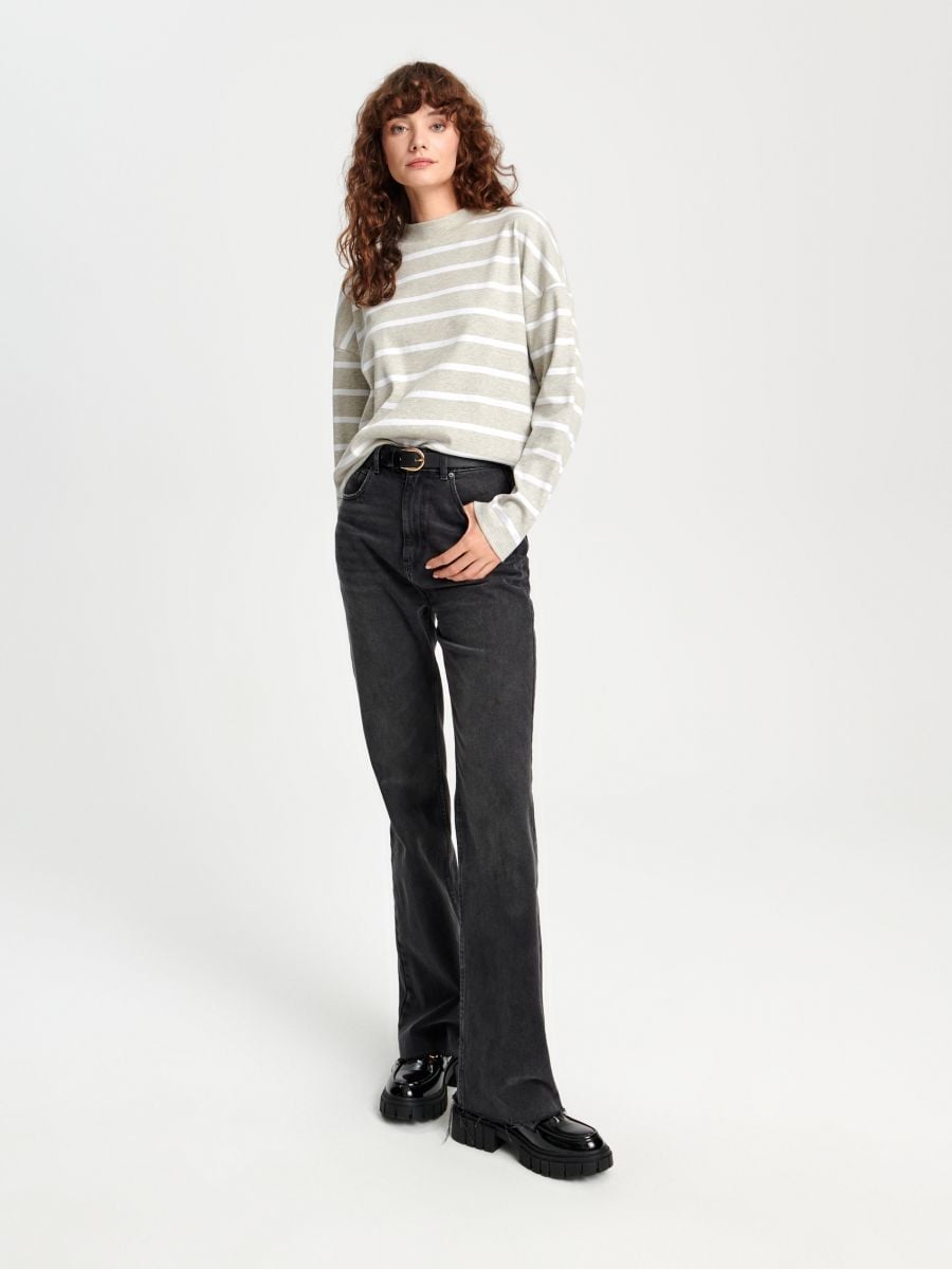 Bluza w paski Kolor szary  LS953-09M