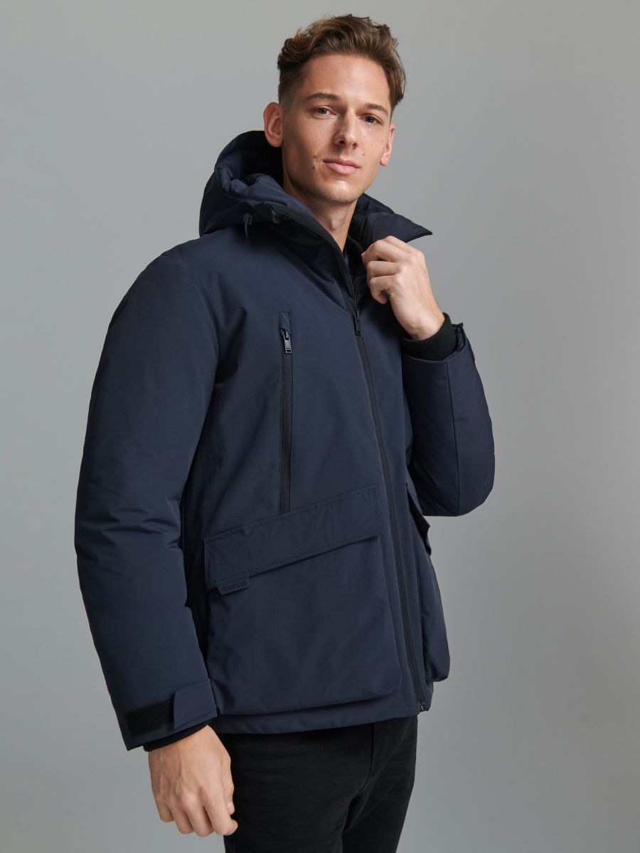 Kurtka puffer Kolor granatowy  1872O-59X
