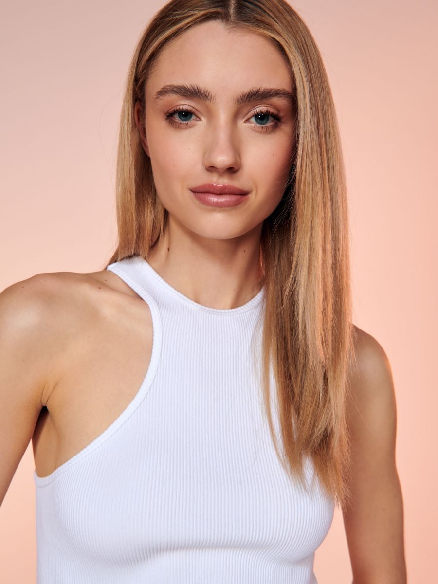 Top w prążki Kolor biały  4032F-00X