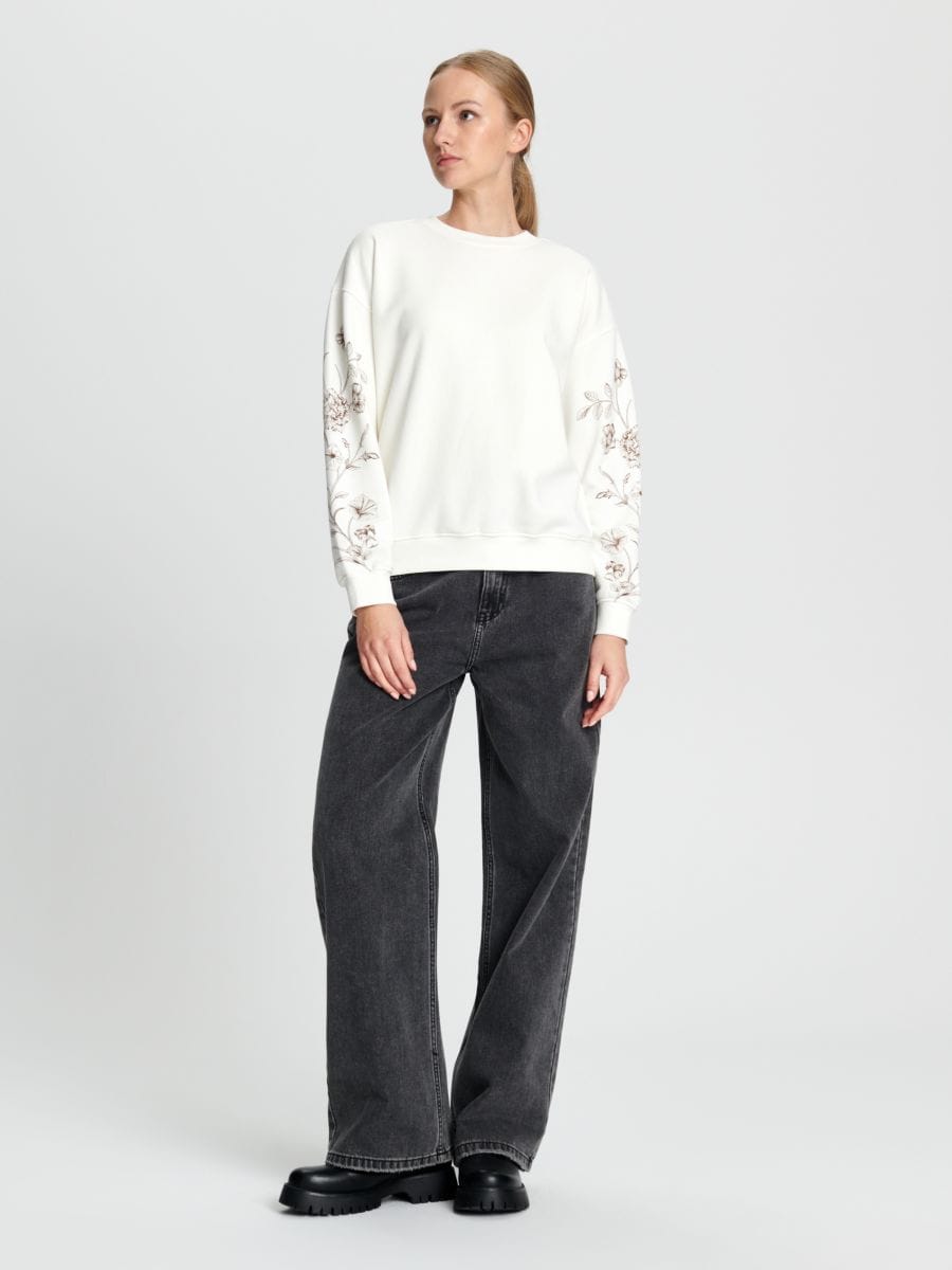 Bluza z nadrukiem Kolor kremowy  6361J-01X