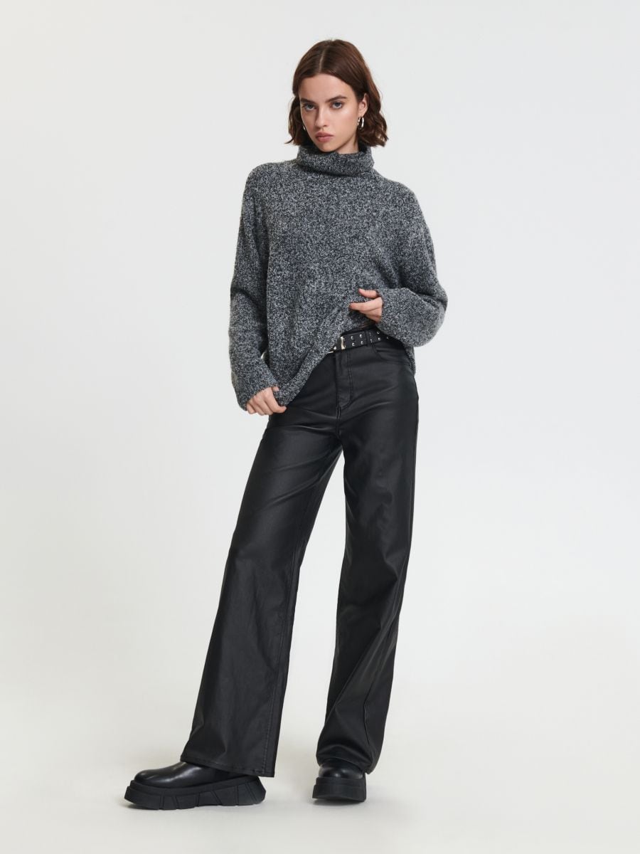 Spodnie wide leg Kolor czarny  3610X-99X
