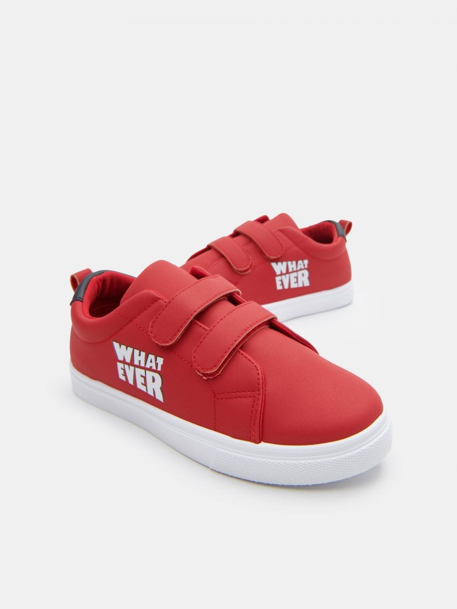 Sneakersy na rzepy Kolor czerwony  7362R-33X