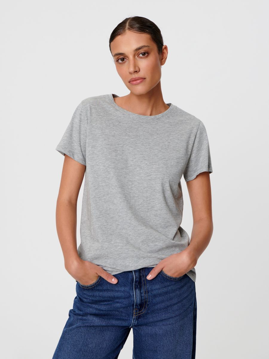 Koszulka basic Kolor szary  3650B-09M