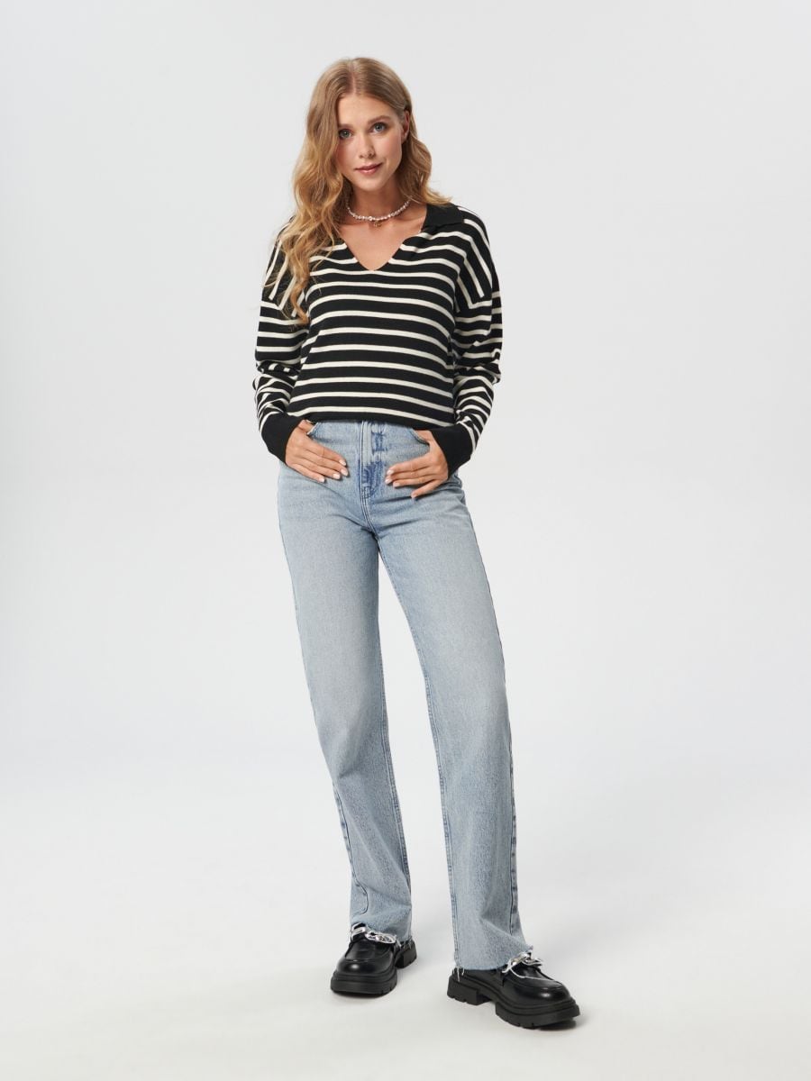 Sweter w paski Kolor wielobarwny  7369J-MLC