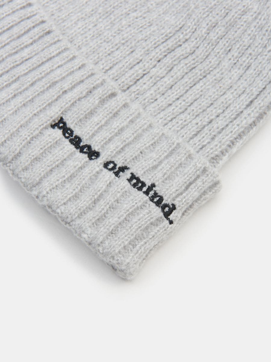 Czapka beanie Kolor szary  8723F-09M
