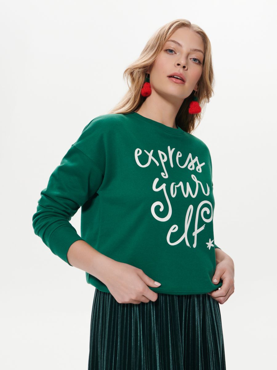 Bluza ze ściągaczami Kolor zielony  6453F-79X