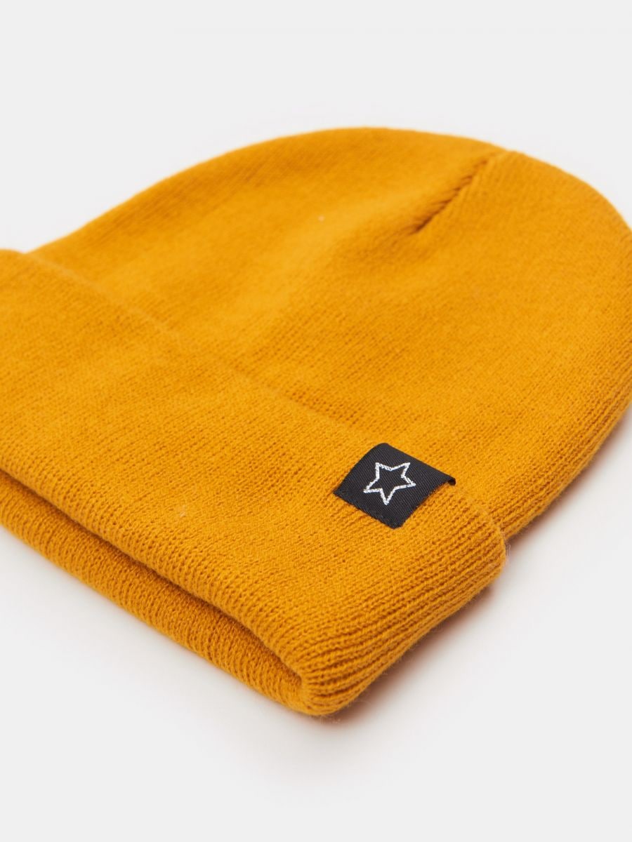Czapka beanie Kolor żółty  3245B-17X