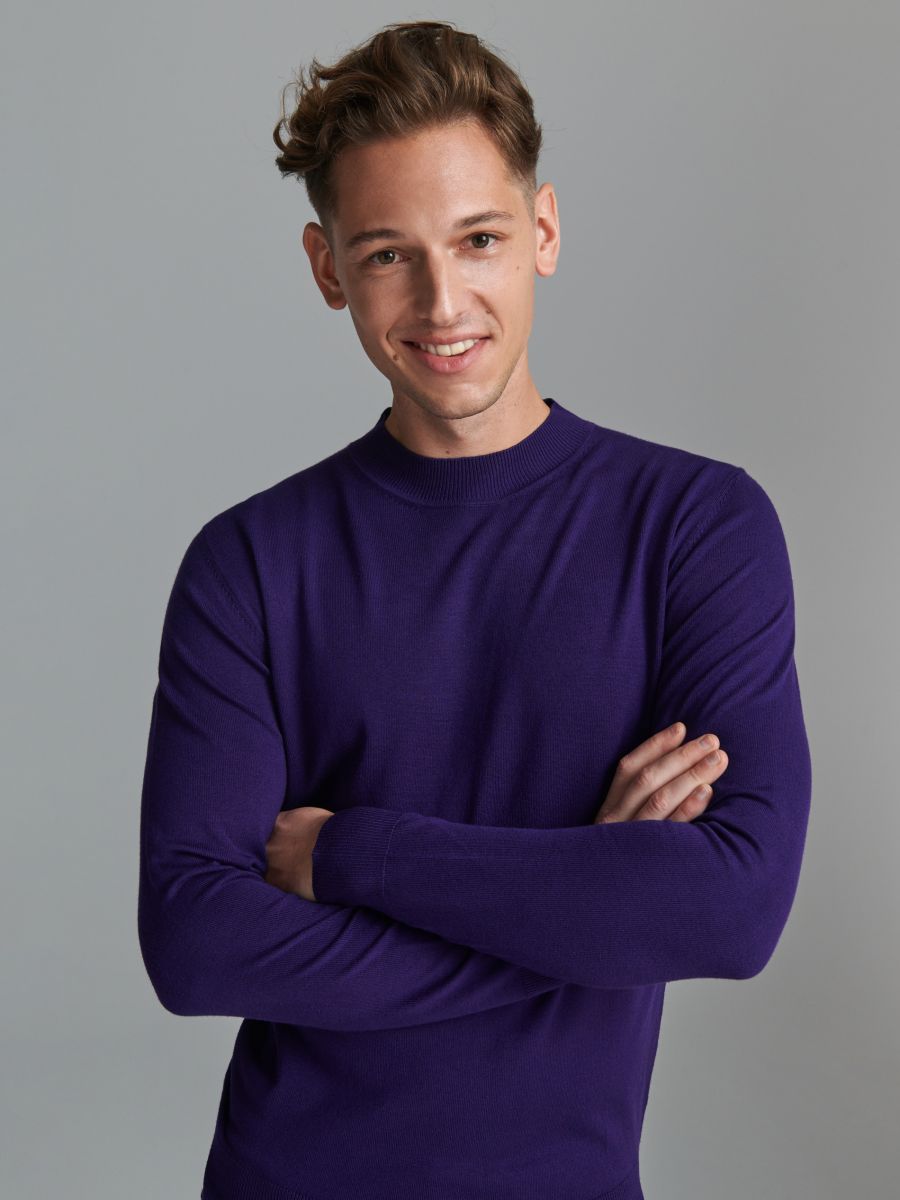 Sweter Kolor fioletowy  0484A-48X