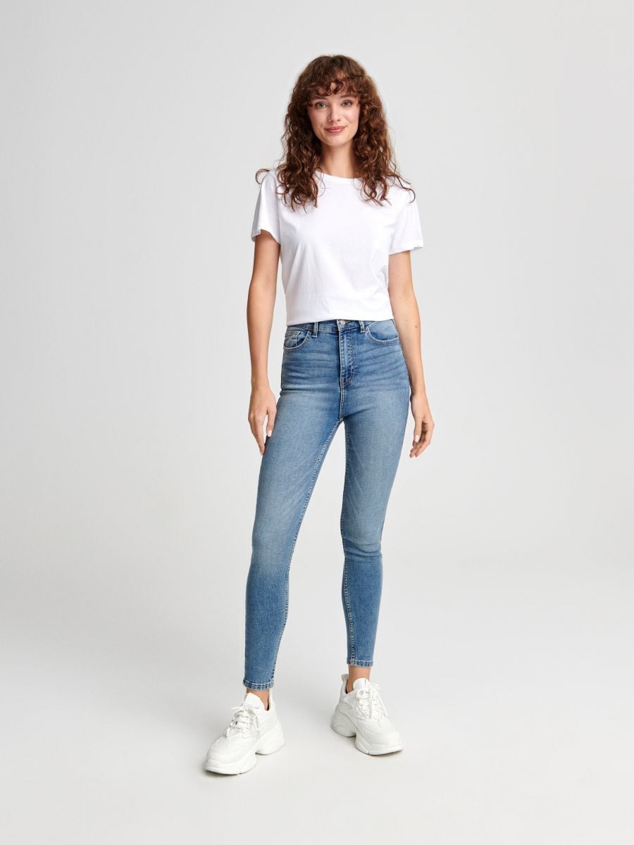 Jeansy skinny high waist Kolor niebieski  ZT884-55J