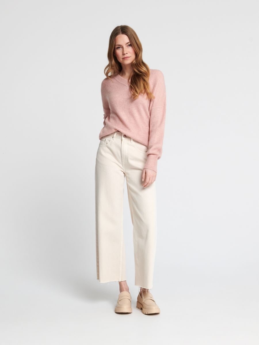 Sweter dzianinowy Kolor różowy  5161O-03M