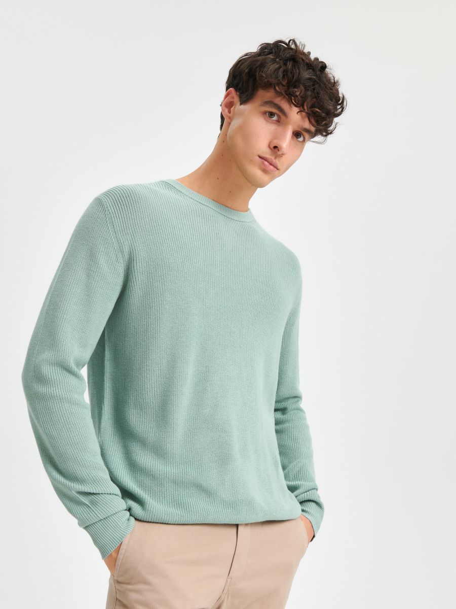 Sweter w prążki Kolor niebieski  0229D-06X