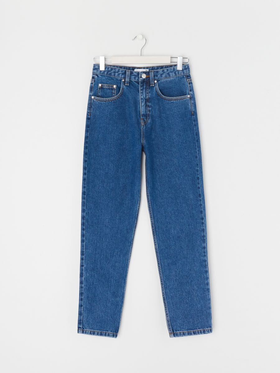 Jeansy mom high waist Kolor granatowy  3372B-59J