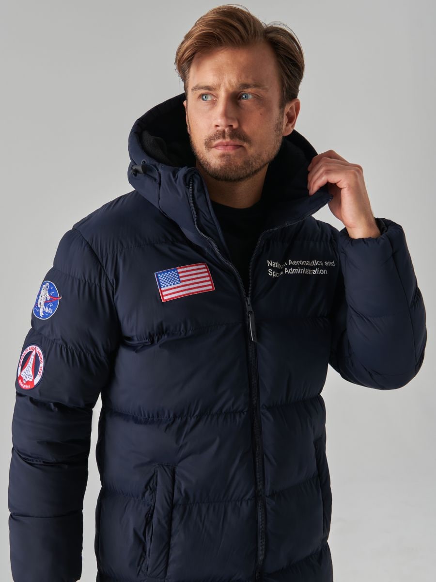 Kurtka pikowana NASA Kolor granatowy  1824O-59X