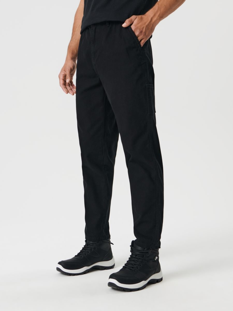 Spodnie chino relaxed Kolor czarny  1974O-99X