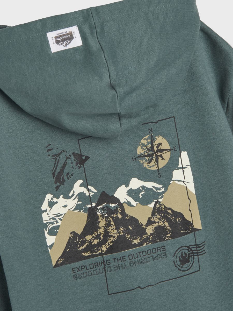 Bluza z nadrukiem Kolor niebieski  2144Q-57X