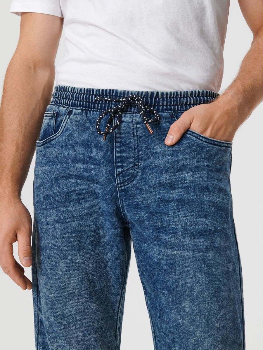 Jeansy jogger Kolor niebieski  5312F-55J