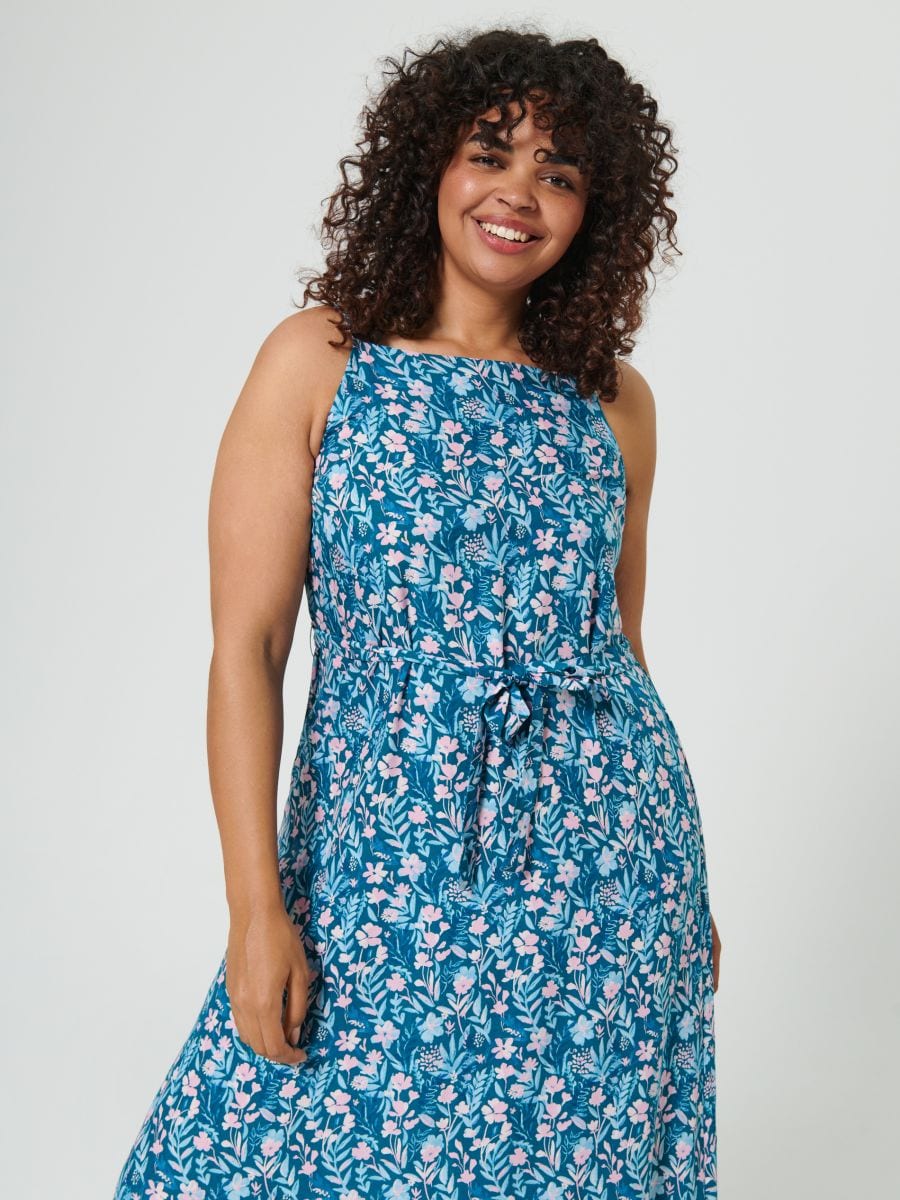 Sukienka maxi w kwiaty Kolor zielony  WX182-77X