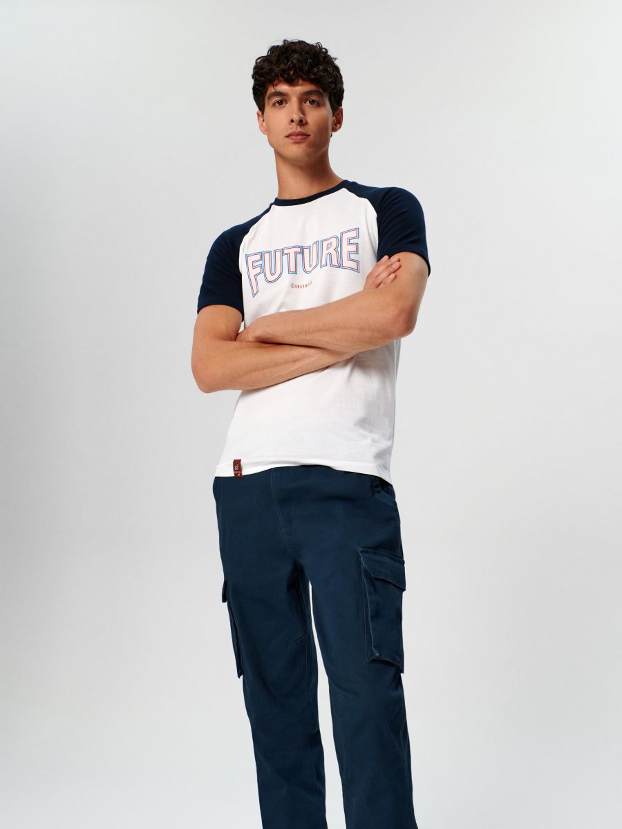 Spodnie jogger Kolor niebieski  8436C-55X