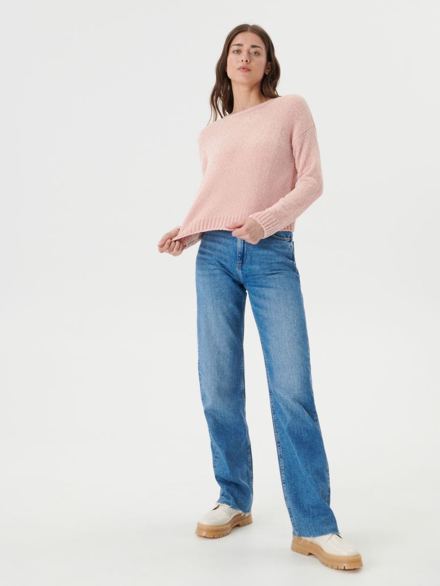 Sweter z miękkiej dzianiny Kolor różowy  9913A-03X