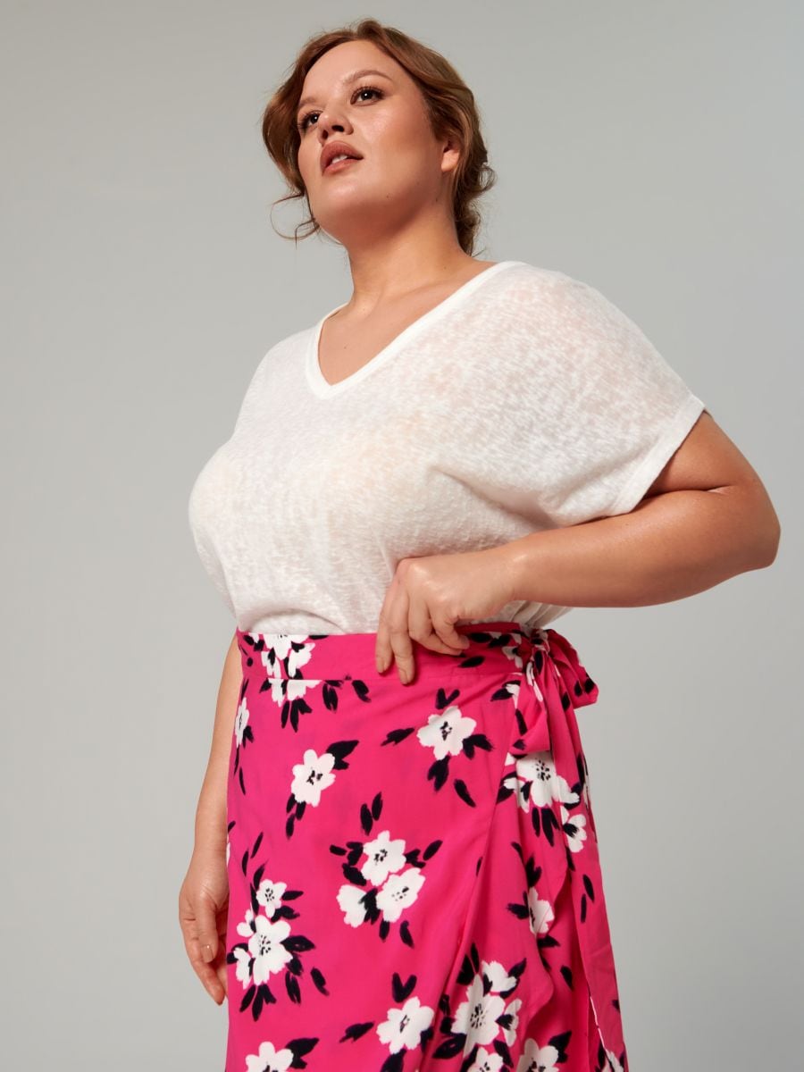 Spódnica maxi w kwiaty Kolor wielobarwny  6888F-MLC