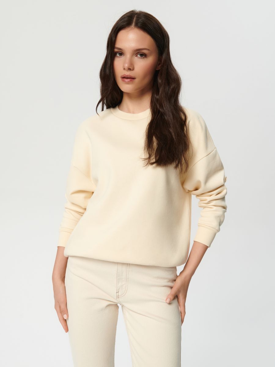 Bluza ze ściągaczami Kolor kremowy  6363J-02X