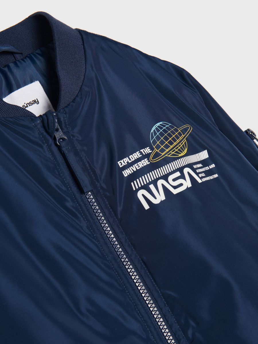 Kurtka bomberka NASA Kolor niebieski  7787C-47X
