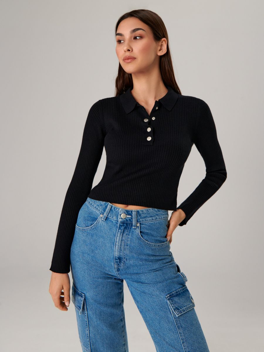 Jeansy wide leg high waist Kolor niebieski  ZJ783-50J