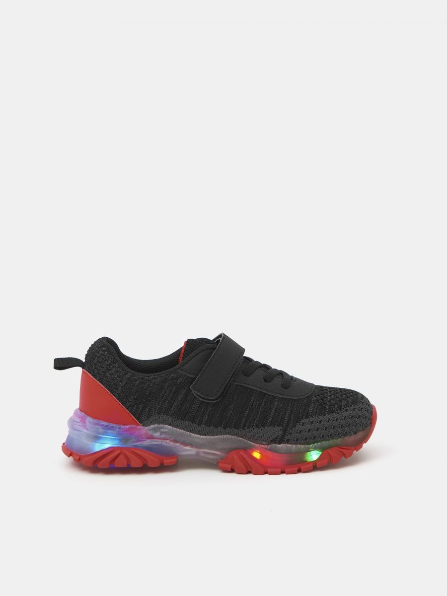 Sneakersy LED Kolor czarny  7497R-99X