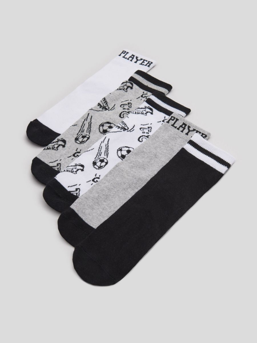 Skarpetki 5 pack Kolor szary  6766O-09M