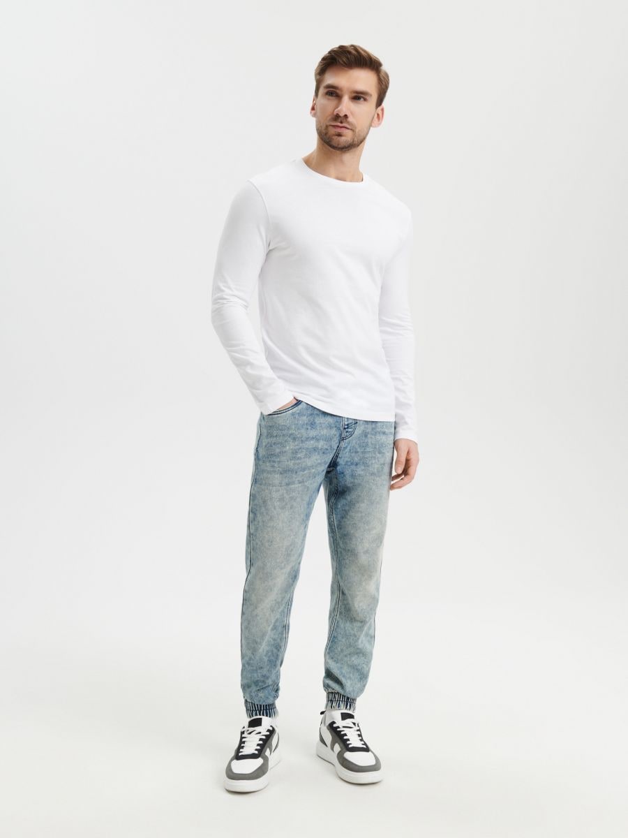 Jeansy jogger Kolor niebieski  5312F-50J