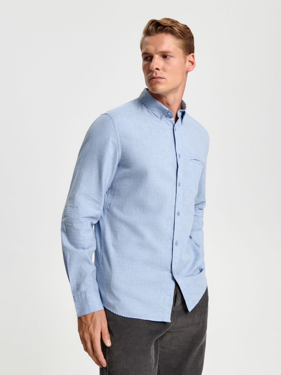 Koszula slim Kolor błękitny  1907O-05X