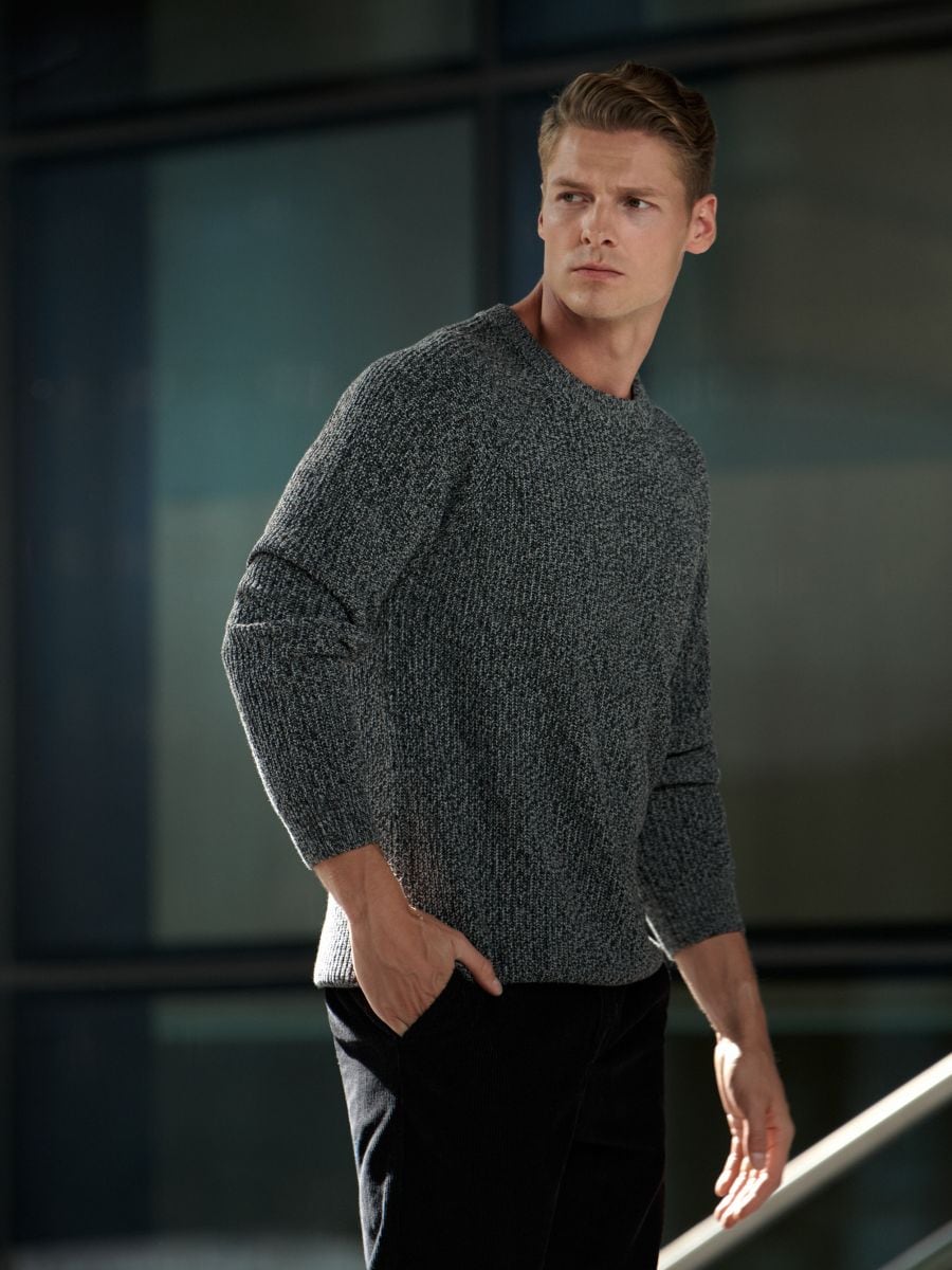 Sweter Kolor szary  0476A-9MM