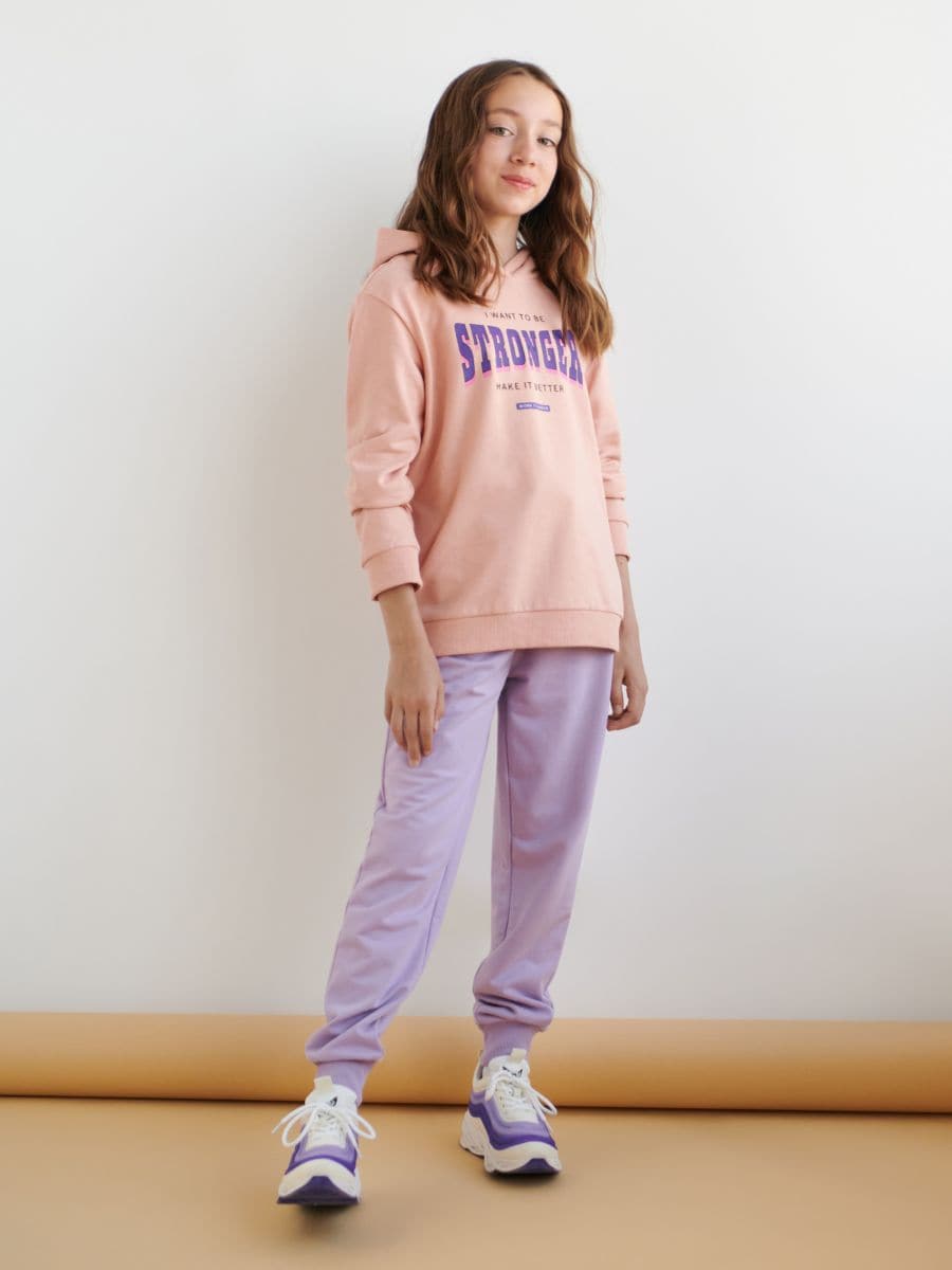 Bluza z kapturem Kolor różowy  8718M-03X
