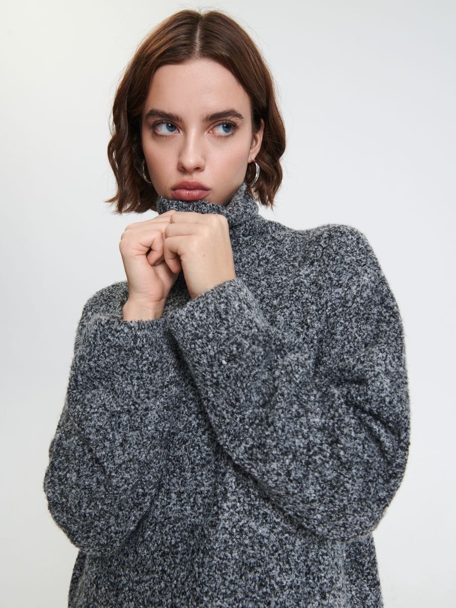 Sweter z golfem Kolor wielobarwny  3416X-MLC