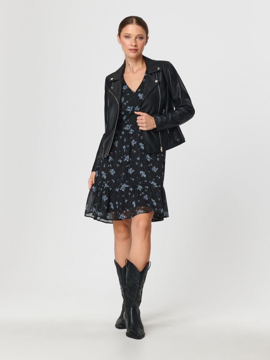 Sukienka mini w kwiaty Kolor wielobarwny  3254X-MLC
