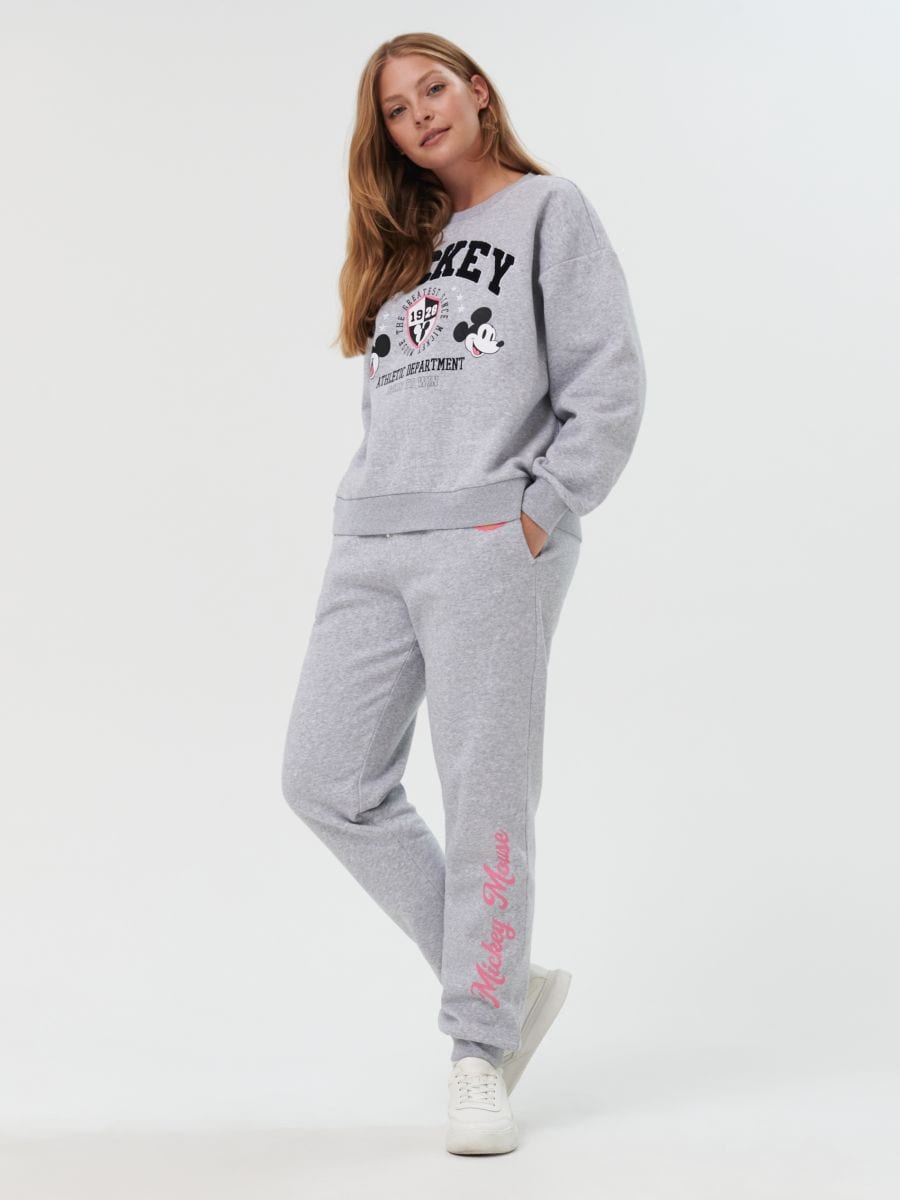 Bluza z nadrukiem Myszka Miki Kolor szary  2242B-09M