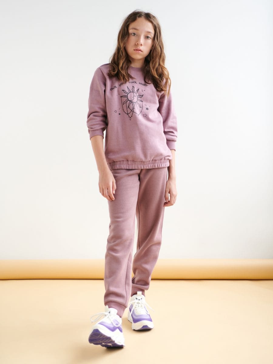 Bluza z nadrukiem Kolor fioletowy  8722M-44X