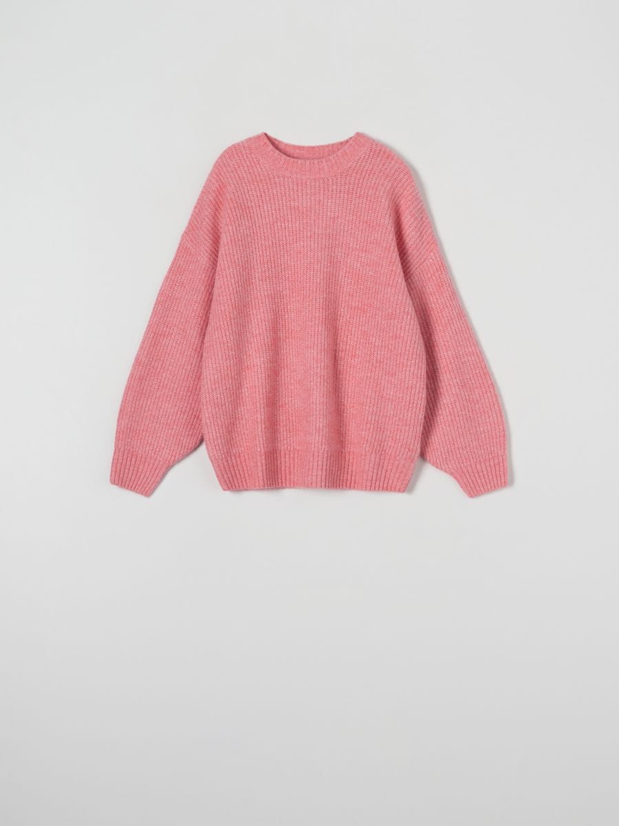 Sweter w prążki Kolor różowy  7328J-38X