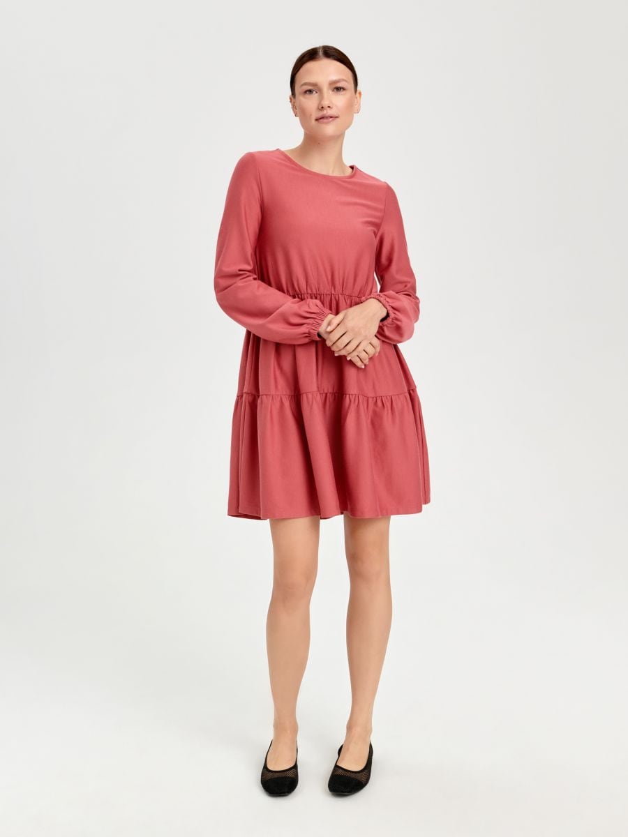 Sukienka mini babydoll Kolor różowy  4735X-39X
