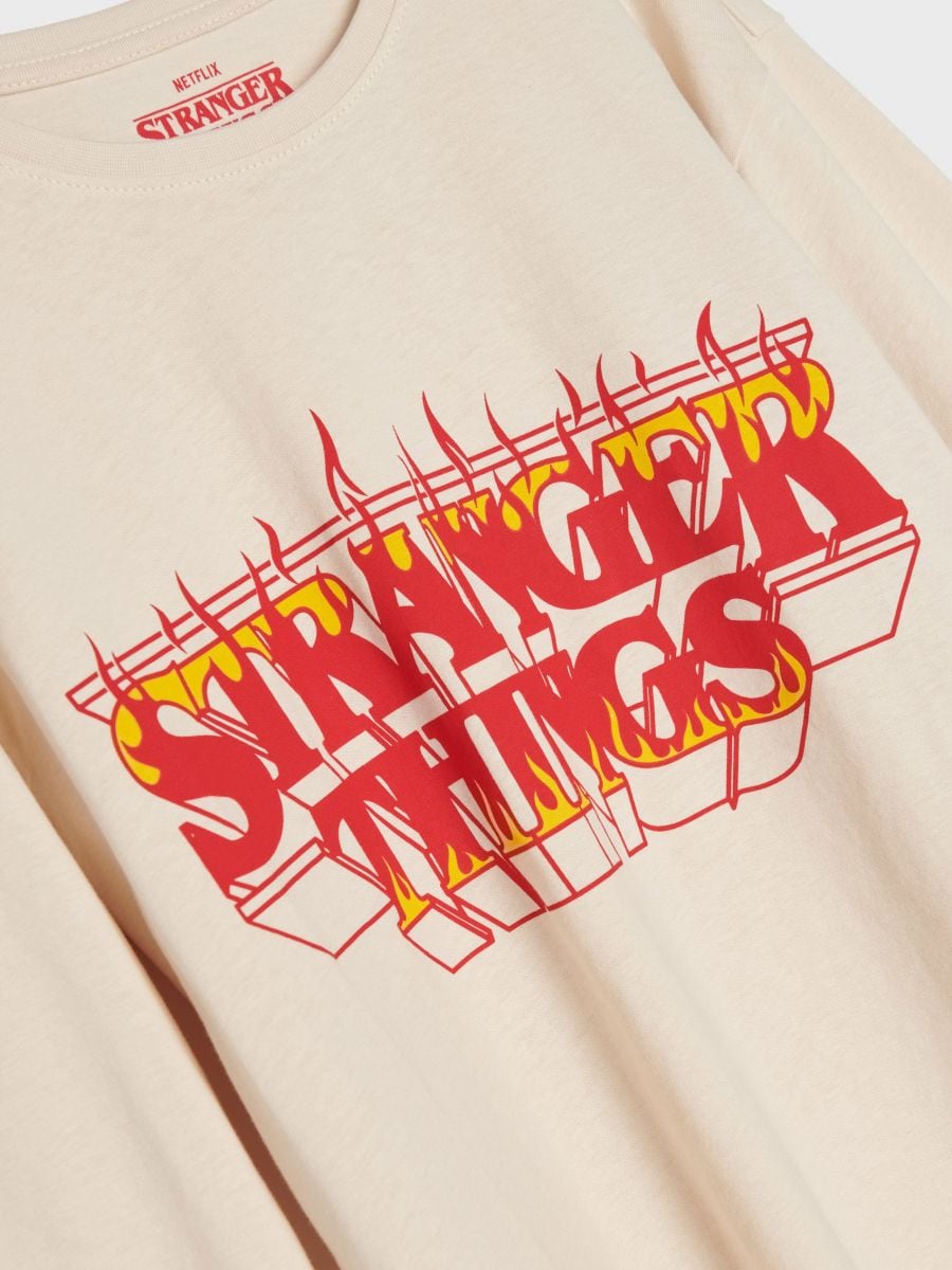 Koszulka Stranger Things Kolor beżowy  5988R-08X